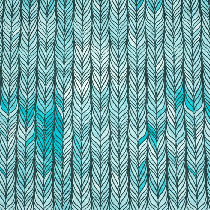 BRAID / sea blue - Waterproof woven fabric