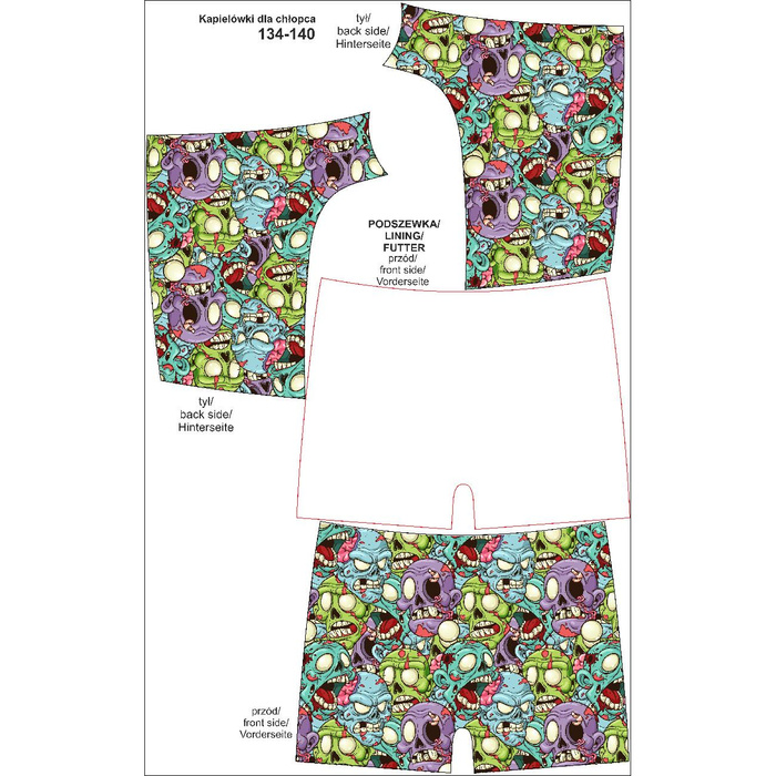 Jungen Badehose - ZOMBIE 98-104