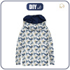 BLUZA DAMSKA (FURIA) NIETOPERZ Z KOMINEM - RETRO FLOWERS wz. 5 - dzianina pętelkowa XXL