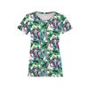 DAMEN T-SHIRT - MINI BLÄTTER UND INSEKTEN MS.1 (TROPISCHE NATUR) / weiß - Single Jersey XXXL