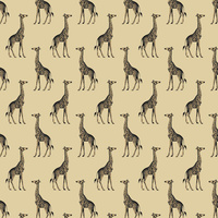 GIRAFFES (SAFARI) - Cotton woven fabric