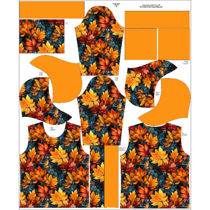 UNISEX HOODIE (HYDRA) - AUTUMN TIME pat 8 - sewing set L