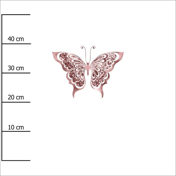 SCHMETERLING M.4 (GLITTER SCHMETTERLINGE) - SINGLE JERSEY PANEL 50cm x 50cm