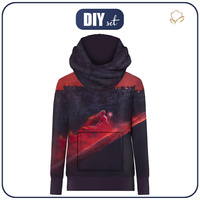BLUZA Z KAPTUREM UNISEX (HYDRA) - RUBINOWA PANNA - zestaw do uszycia S