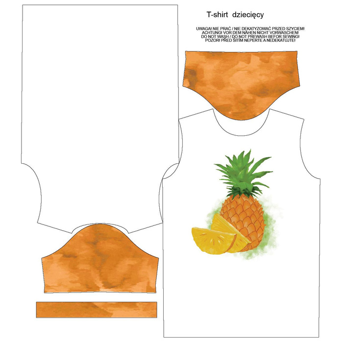 DĚTSKÉ TRIČKO - ANANAS - single jersey (140/146)
