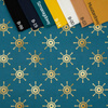 GOLDEN STEERING WHEEL (GOLDEN OCEAN) / sea blue - Waterproof woven fabric