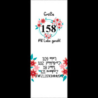 Girlish care tag "FLOWERS " DE - size 158 - 9 pcs set