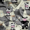 COWS ON BEIGE - Cotton muslin