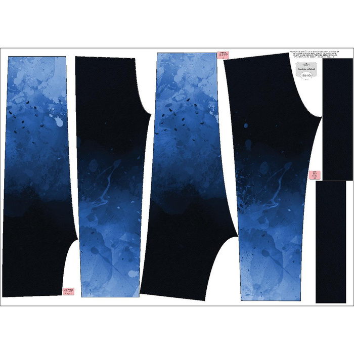 CHILDREN'S SOFTSHELL TROUSERS (YETI) - SPECKS (classic blue) / black (122/128)