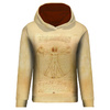 BLUZA DAMSKA (POLA) CLASSIC Z KAPTUREM - CZŁOWIEK WITRUWIAŃSKI (Leonardo da Vinci) - zestaw do uszycia S