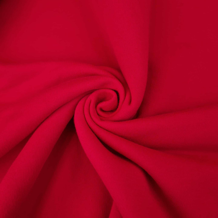 <p><strong>Cotton sweatshirt fabric</strong> with a weight of 290g is a material for those who want to create clothes with a stiff, stable grip that keeps its shape well. The fabric is very fleshy and thick to the touch and has virtually no stretch. It is
