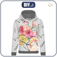 CLASSIC WOMEN’S HOODIE (POLA) - PINEAPPLE DRINK  - looped knit fabric