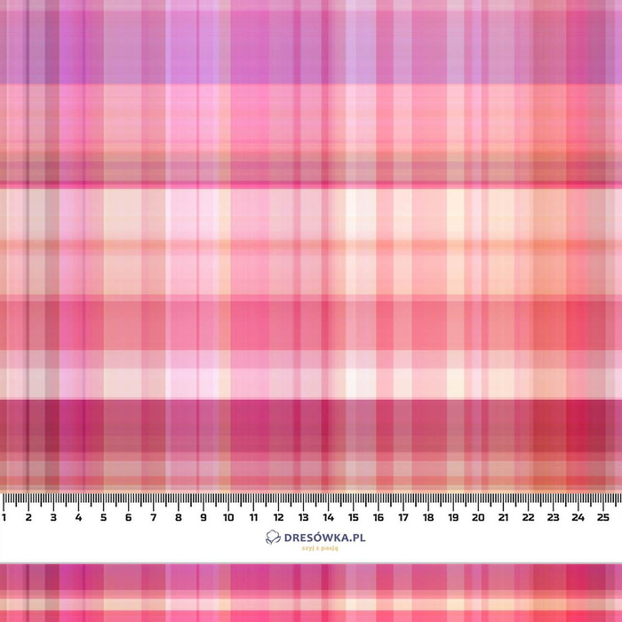 PINK CHECK PAT. 1 - looped knit fabric