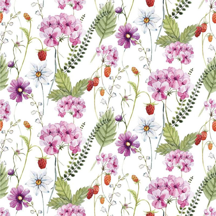 FLOWERS AND WILD STRAWBERRIES (IN THE MEADOW) - softshell