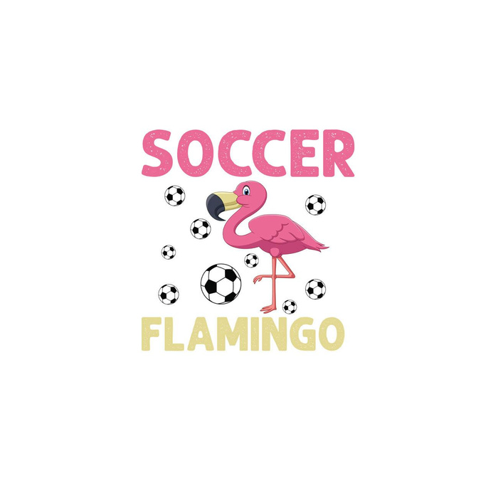 SOCCER FLAMINGO / weiß - Paneel (60cm x 50cm)