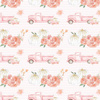 PUMPKINS ON THE PICKUP / STRIPES (PUMPKIN GARDEN) - Cotton woven fabric