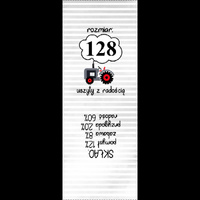 Boyish care tag "ROCKET" CZ - size 128 - 9 pcs set