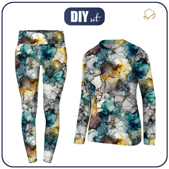 THERMO KOMPLET DAMSKI (JANE) - ALCOHOL INK WZ. 1 - zestaw do uszycia XXL