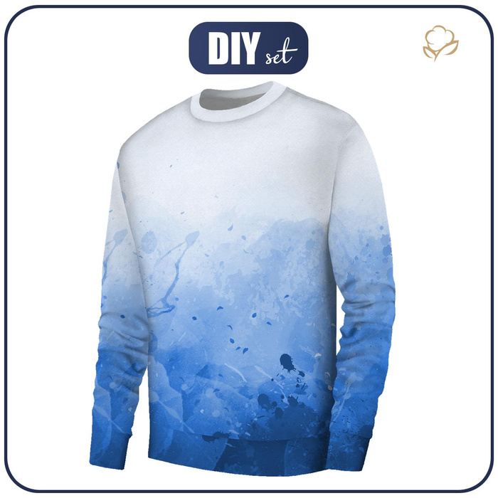 BASIC HERREN SWEATSHIRT (OREGON) - KLECKSE (classic blue) - Sommersweat XL