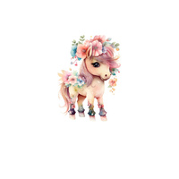 BABY PONY - panel (75cm x 80cm) SINGLE JERSEY PANEL