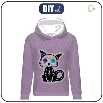 CLASSIC DAMEN HOODIE (POLA) - KATZE DANTE (DIA DE LOS MUERTOS) - Sommersweat