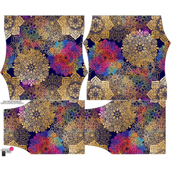 Bardot halenka s výstřihem (SOFIA) - MANDALA vz. 2 - Sada šití S