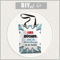 SHOPPER BAG - Lies Bücher, nicht die Beschreibungen auf den Taschen! - Panama 220g - sewing set