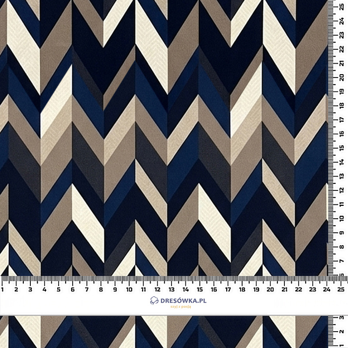 RETRO GEOMETRIC WZ. 18 - single jersey z elastanem ITY