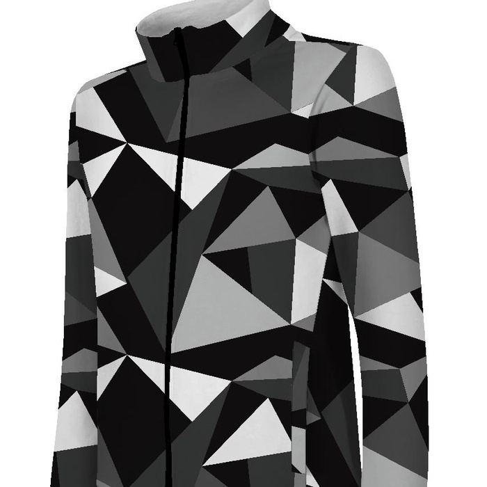 DZIECIĘCA BLUZA SPORTOWA (MAX) - LÓD WZ. 2 / czarno - biały - dzianina funkcyjna (122/128)