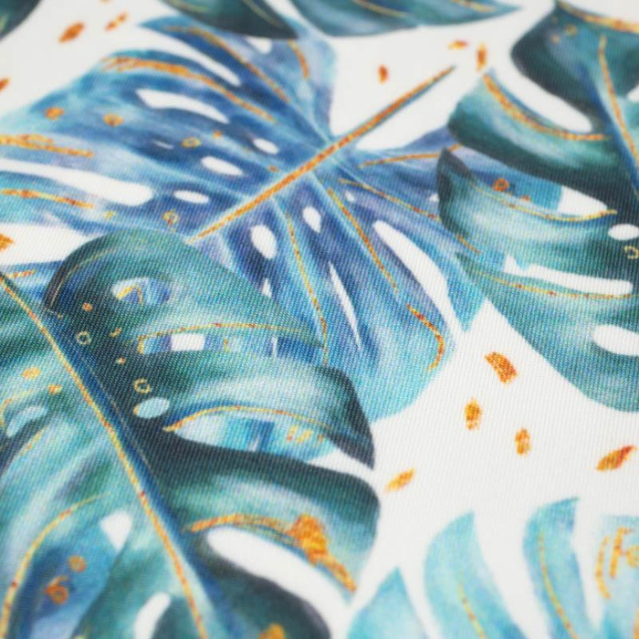 MONSTERA pat. 4 / white - swimsuit lycra