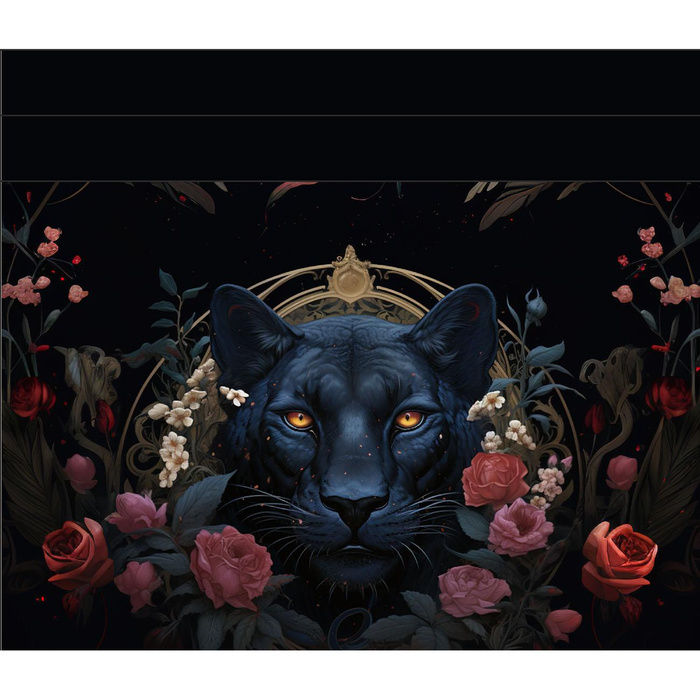 SHOPPER BAG - GOTHIC PANTHER - Waterproof woven fabric - sewing set