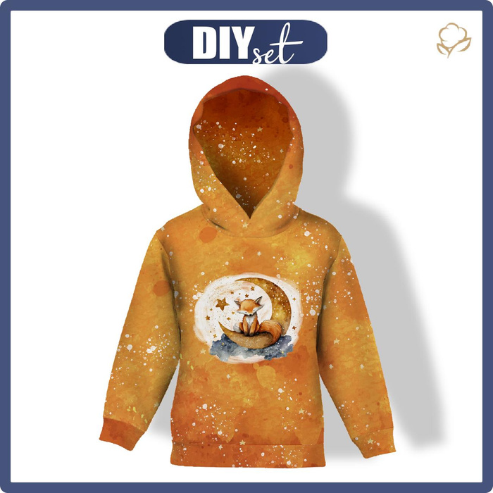 KID'S HOODIE (ALEX) - SLEEPING FOX WZ. 2 - looped knit fabric (98/104)