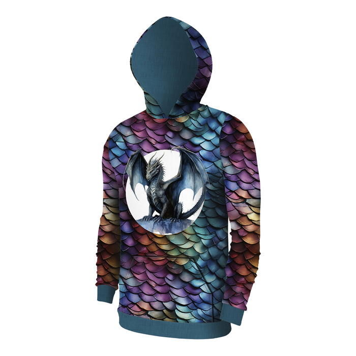 HERREN HOODIE (COLORADO) -  DRAGON RAINBOW - Nähset