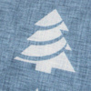 VÁNOČNÍ STROMKY A HVĚZDY / ACID WASH - modrý- organický úplet single jersey s elastanem