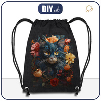 GYM BAG - ANIMALS MANDALA pat.7 (cat) - sewing set
