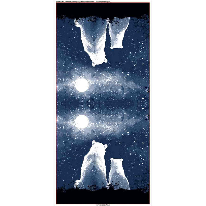 KISSEN 45x45 - WINTER BEARS M. 1 - Velours - Nähset