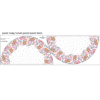 KWIATY (wzór 7) / biały - panel na spódnicę z koła M