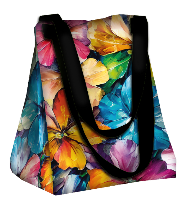 XL Tasche mit Utensilientasche 2 in 1 - AQUARELL BLUMEN Ms. 8 - Nähset