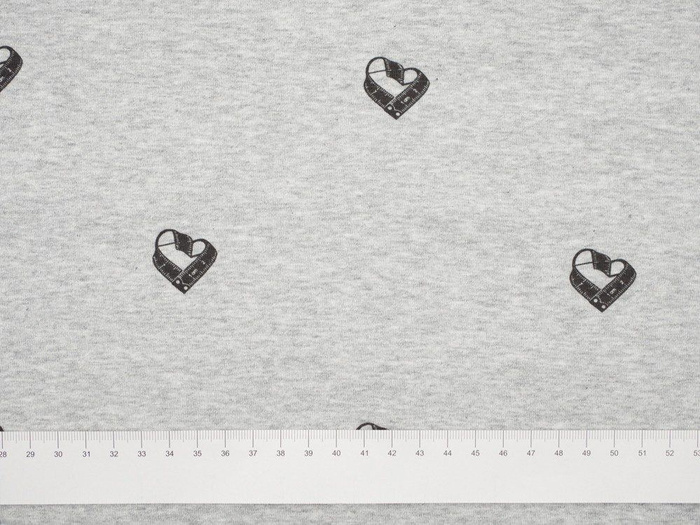 CENTIMETERS (graphite) / M-01 melange light grey - single jersey TE210