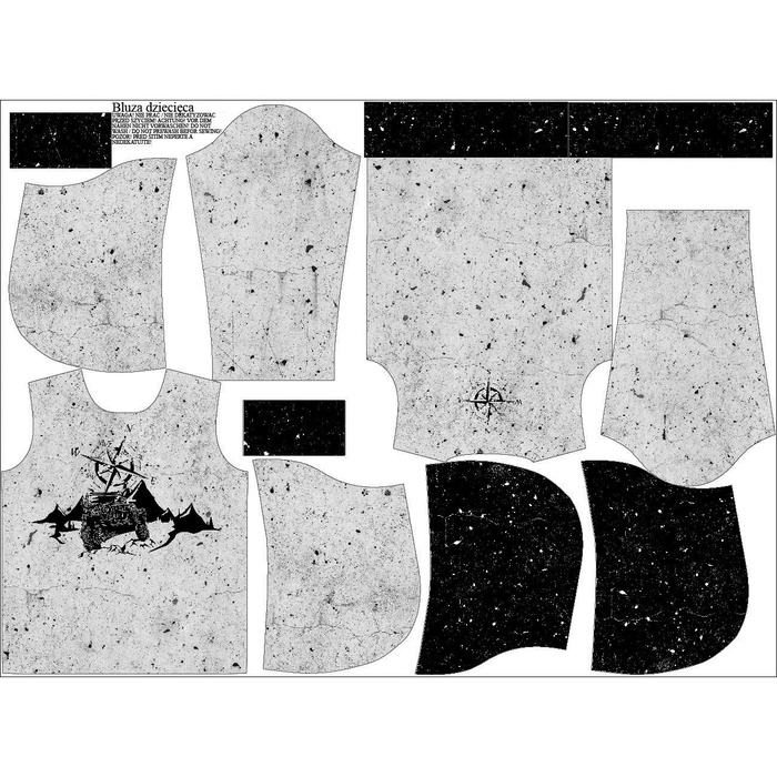 KID'S HOODIE (ALEX) - JEEP / CONCRETE - looped knit fabric (122/128)