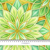 Stained Garden wz. 3/ lime cream