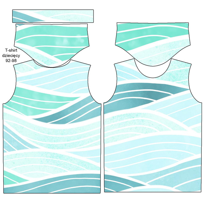 KID’S T-SHIRT - WAVES No. 2 - single jersey (92/98)