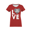 DAMSKI T-SHIRT - LOVE - Z WŁASNYM ZDJĘCIEM - ZESTAW DO USZYCIA 