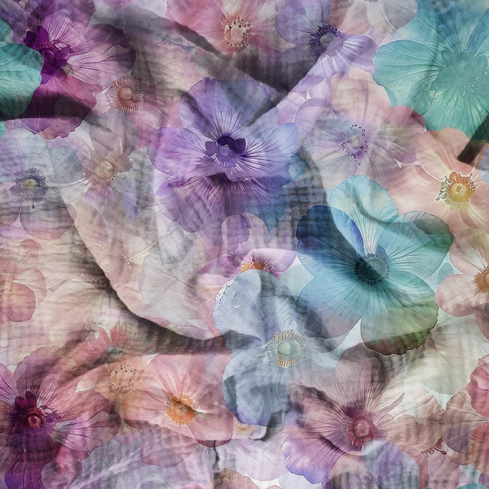 PASTEL FLOWERS WZ.9 - Cotton muslin