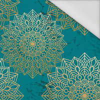 MANDALA vz. 5 / Smaragdově zelená - tkanina wodoodporna