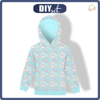 KID'S HOODIE (ALEX) - UNICORNS AND RAINBOW  pat. 1 (WONDERLAND) - sewing set