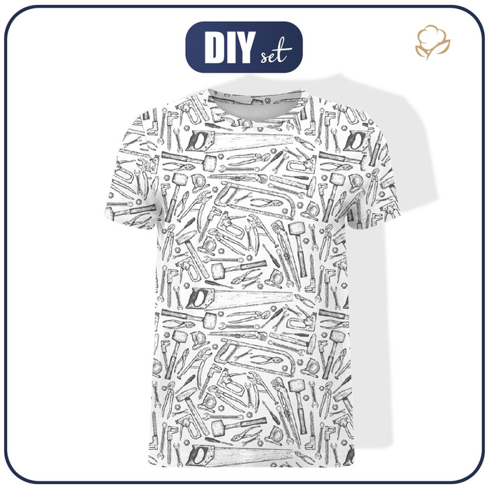 HERREN T-SHIRT - WERKZEUG / grau - Single Jersey M