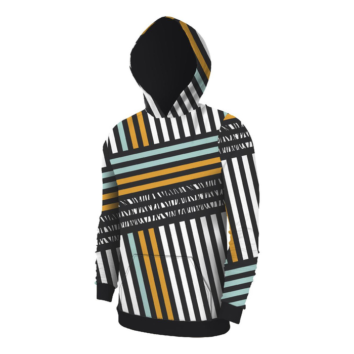 MEN’S HOODIE (COLORADO) - STRIPES / SPOTS - sewing set L