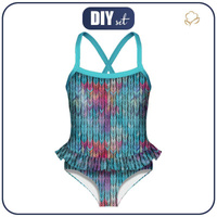 Girl's swimsuit - BRAID / rainbow - 122-128