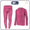 Thermo dívčí sada (NANCY) - MELANGE FUCHSIA - Sada šití 92